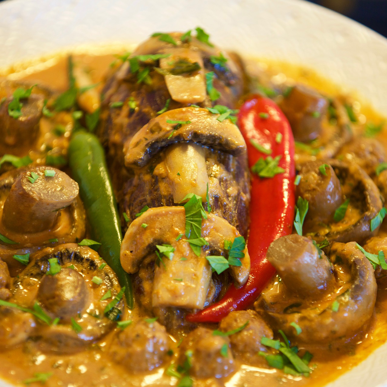 BOEUF AUX CHAMPIGNONS