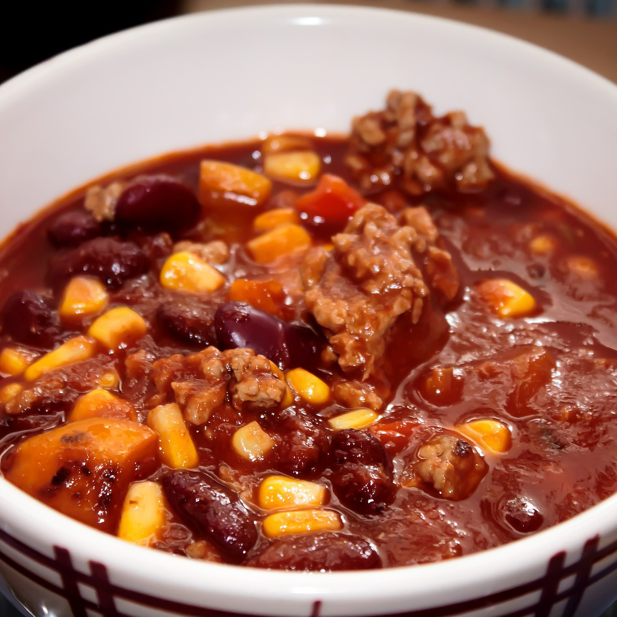 Chili con carne de bœuf haché